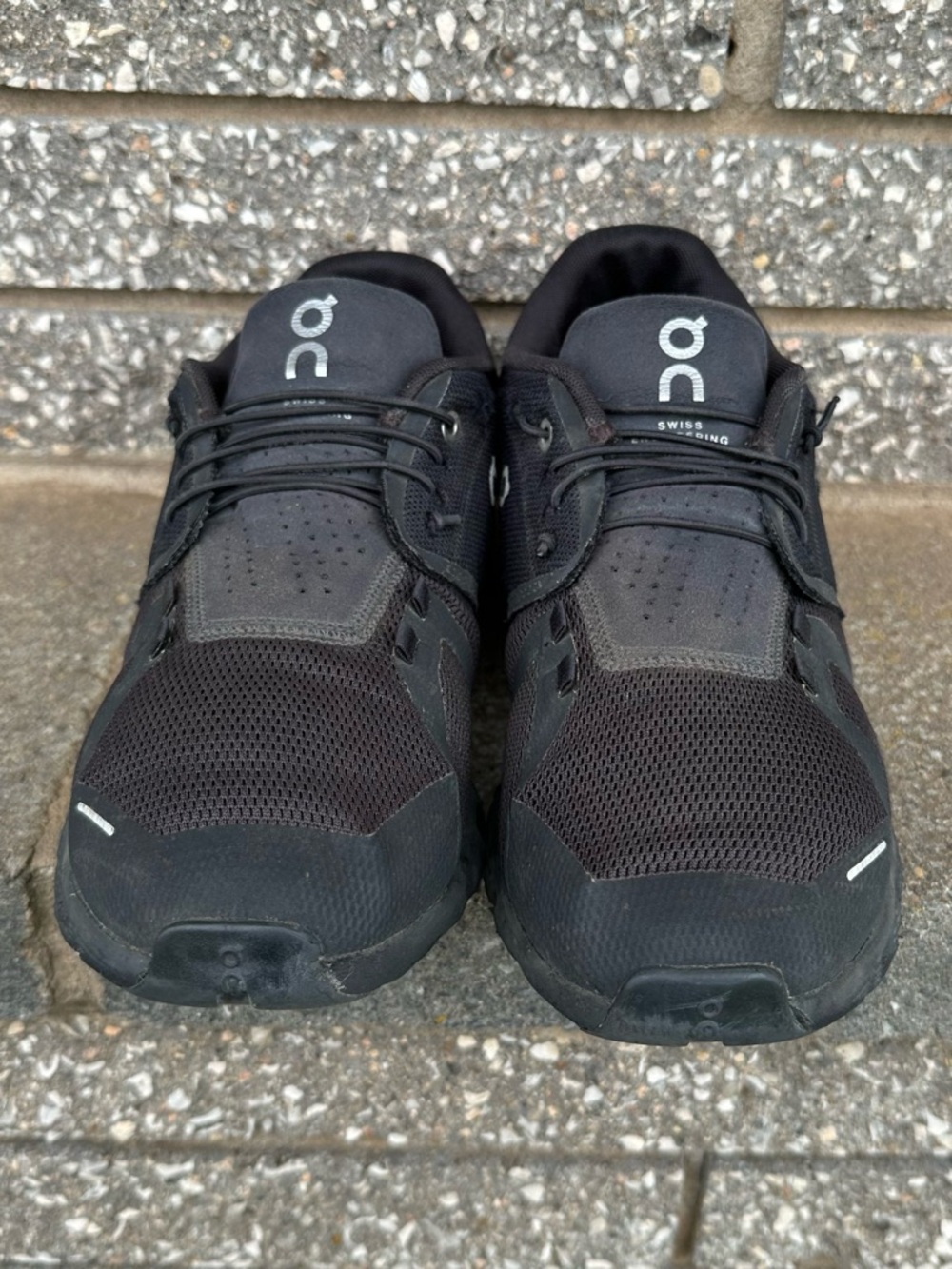 Men’s On Running Cloud 5 All Black Mesh Athletic Running Shoes Size 10 - Picture 5 of 12